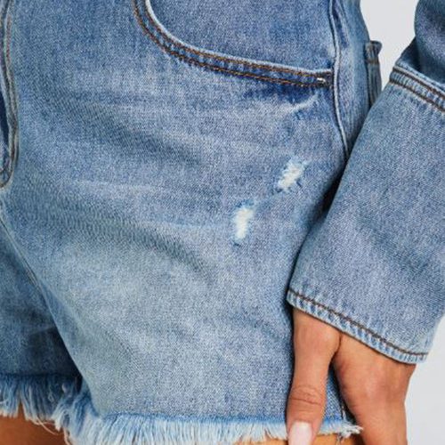 500x625 Annie Denim Romper Close Up