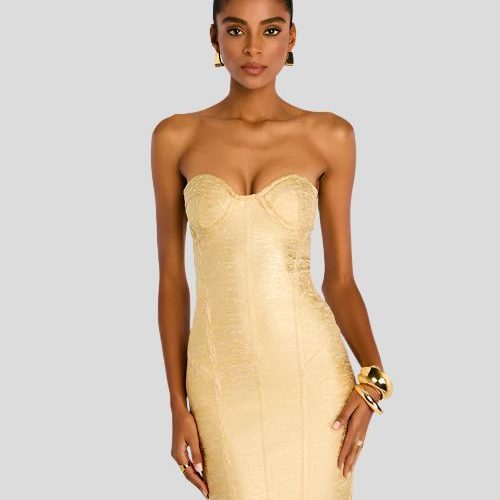 500x625 CHARLIZE KNIT DRESS GOLD4